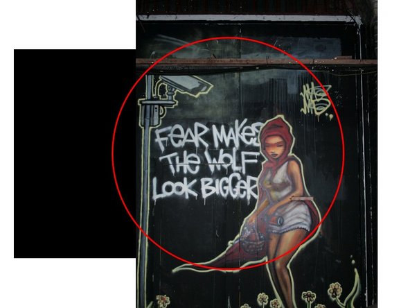 Drag your shape behind your image to fill in any gaps.  You may need to resize it, using the corner handles, to completely fill any gaps.