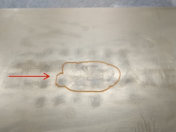 Remove any remaining plastic from the print bed by gently scrubbing with a dry cloth.  The M2 printer will print a skirt, a small ring of plastic, around the perimeter of your part.  Be sure to remove this skirt.