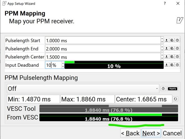Now turn the remote on and apply full throttle on the remote