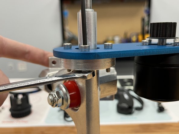 Add the 4 locknuts from the motor hardware in section 3 to the back of the motor mount.