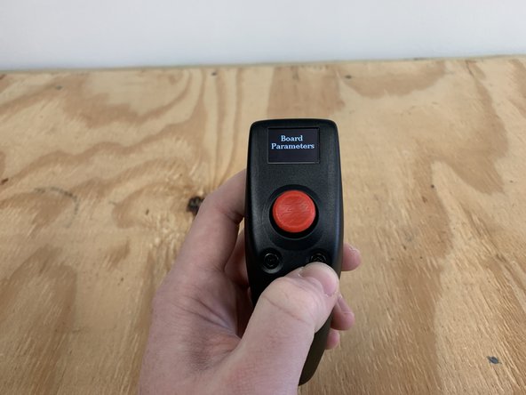 Go into the settings menu  by pressing and holding the settings button