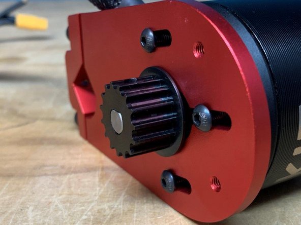 Press the motor pulley onto the shaft