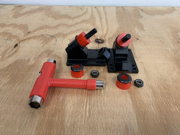 Remove the locknut from each baseplate