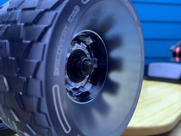 Secure the wheel with the locknut that was removed earlier using the T-Tool