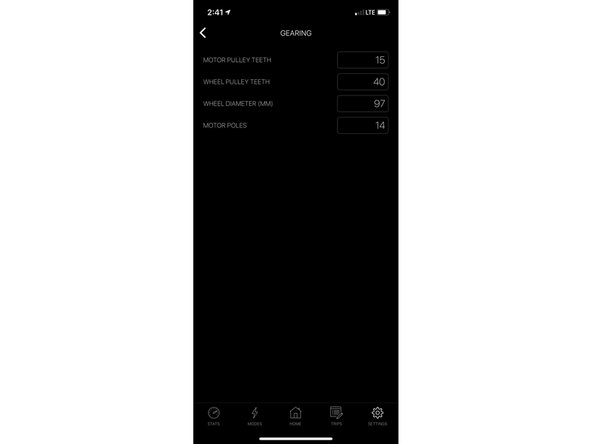 Go into the gearing settings and change the values to the following