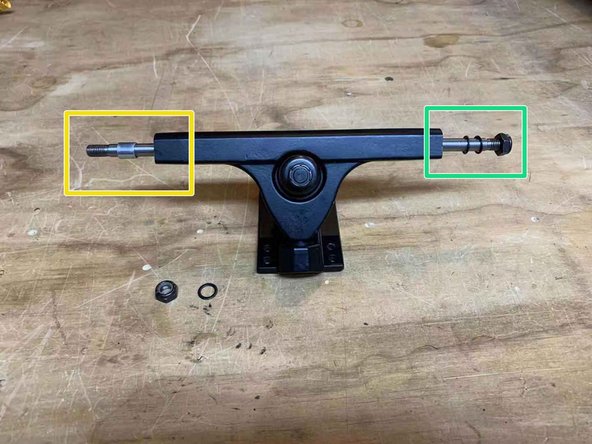 There is an extra spacer included in the tool kit. This will be used on the rear truck on the side that does not get a motor mount.