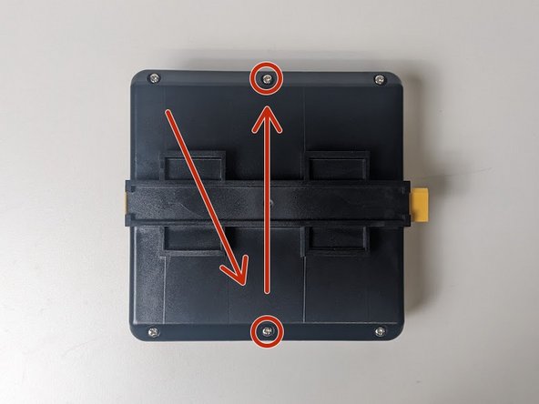 Don't tighten the screws fully yet, this will be done after all screws are in