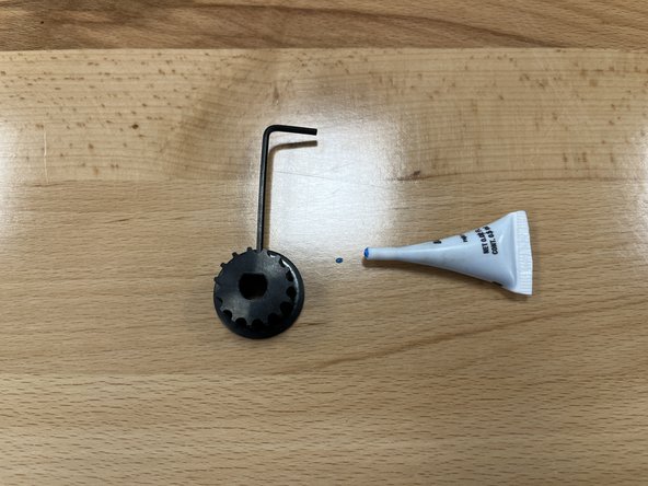 Use the 2mm Allen Wrench to reinstall the set screw (you should not see it on the inside)