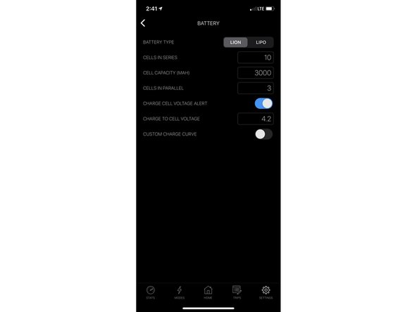 Go to the Battery Settings and change the values to the following