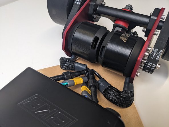 DON'T FORCE ANYTHING!  The black motor sensor cables have an internal notch, which allows them to only align one way.