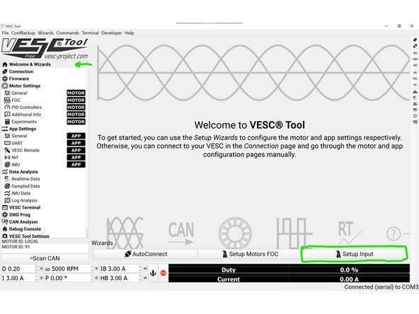 Navigate to the welcome and wizards tab