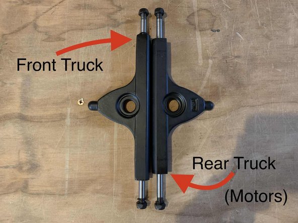 You will now need to place the wheels on the front truck