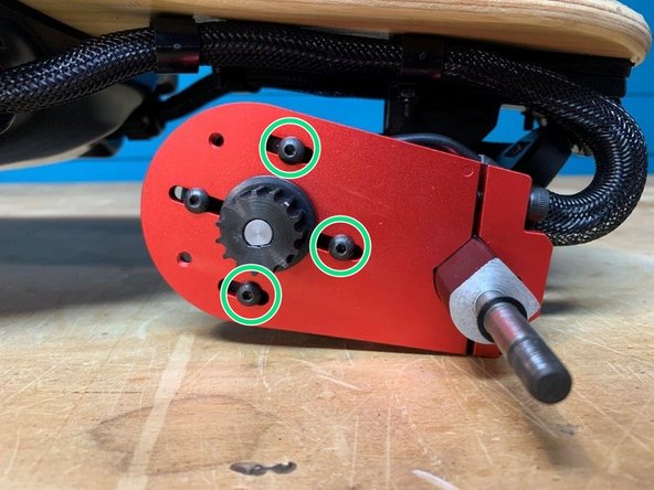 Tighten the other three motor bolts