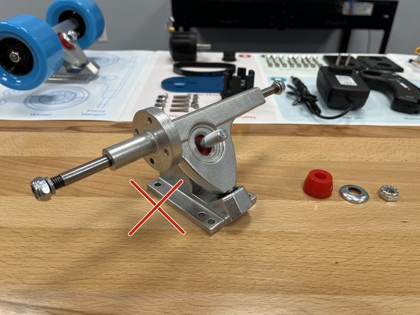 The second image, and rest of the tutorial, show the motor mount positioned on the left side. This is not correct, and should be placed on the right side as shown in the third photo