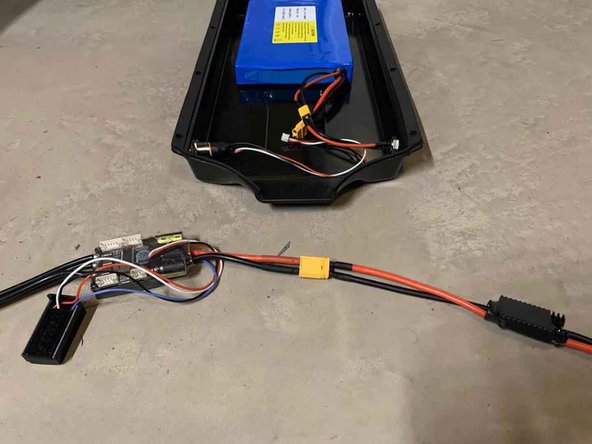 Plug the ESC into the switch PCB (larger yellow connectors)