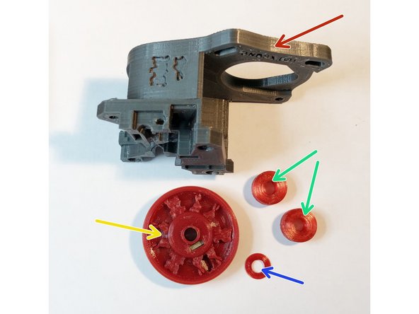 We assemble motor plate gearbox from parts previously prepared.