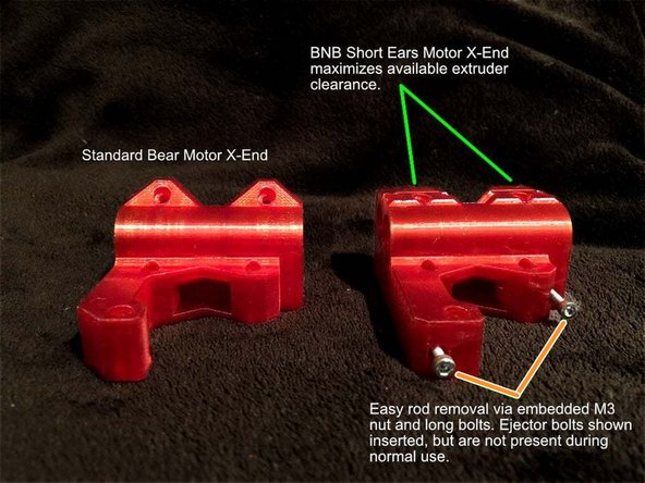 Bunny Science enhanced versions of the Bear x-ends are provided with BNBSX extruder. These &quot;short ears&quot; x-ends feature...