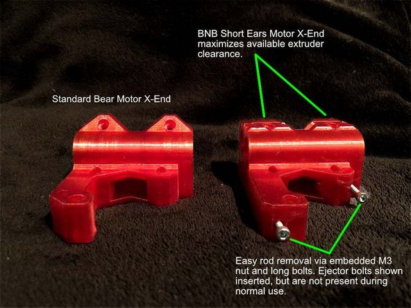 Bunny Science enhanced versions of the Bear x-ends are provided with BNBSX extruder. These "short ears" x-ends feature...