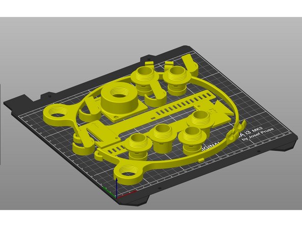 Halo and its fittings are made via 3D printing. The halo, fan mount and air connector blocks remain inside the bag and are reused after cleaning