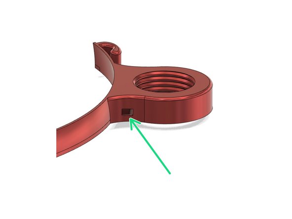 Orient zip tie head so it is away from user. There is only one loop in the flex fit version.