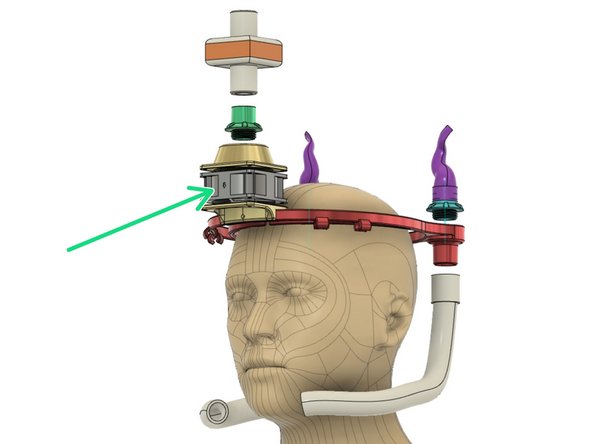 A fan draws room air through an anesthesia viral filter to fill the halo bag. Full mobility is possible with a 12 volt battery pack.