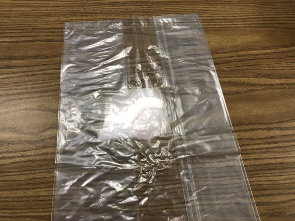 Most bags are not transparent enough, but we can easily add a clear window. Any optically clear plastic sheet will work. For instance, a laser printer transparency sheet yields four usable windows.