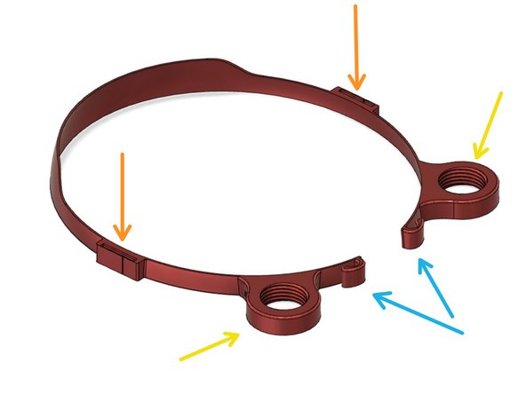 Loop flexes to conform to most head sizes.. Hooks in rear of loop allow elastic bands for preferred tension and size.