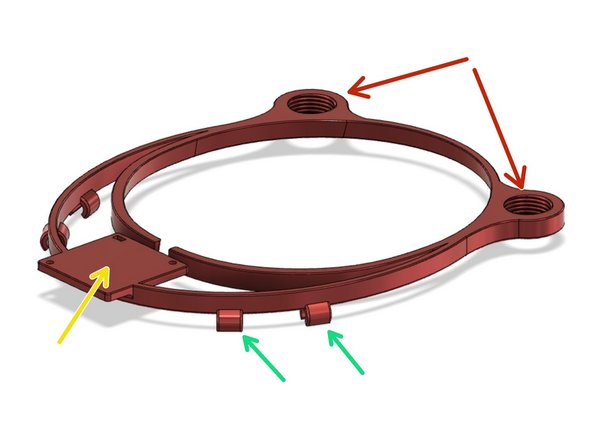 Halo flexes to conform to most head sizes. It is the base to which components are mounted to for desired airflow configuration. Small size halo is also available in the model files.