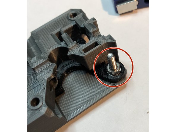 M2 screw should have already been used to pre-thread and removed.