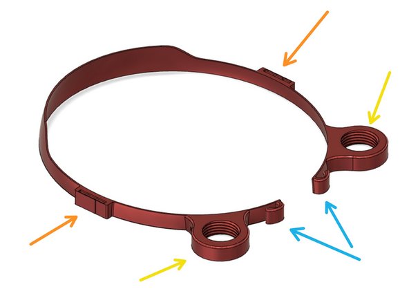 Loop flexes to conform to most head sizes.. Hooks in rear of loop allow elastic bands for preferred tension and size.