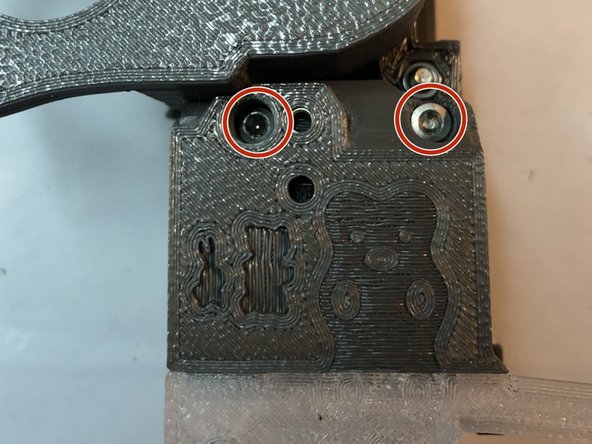 Hot end cover M3 x 30 mm mounting screws are critical length.