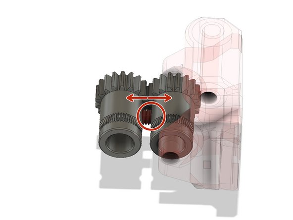 Bondtech set screw has very limited range for proper depth. If shaft flat is too shallow, the screw sticks out too far. If shaft is too deep, set screw won't secure the gear despite bottoming out.