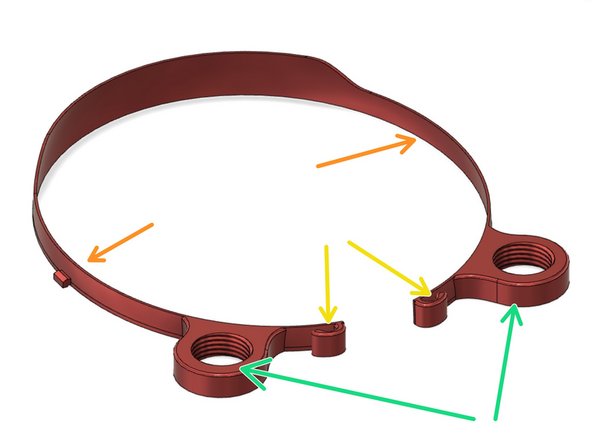 Halo flexes to conform to most head sizes.. Hooks in rear of Halo allow elastic bands for preferred tension and size.
