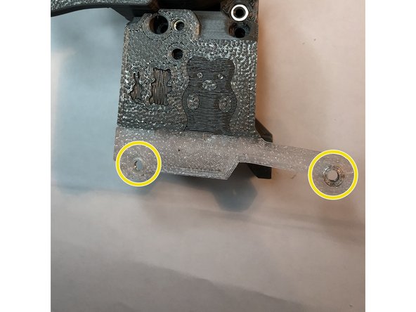 M3 nuts pressed into inside of hot fin