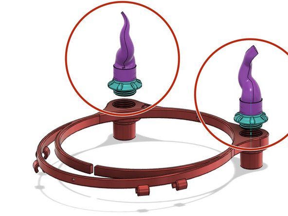 Expiratory flow through the bag is through one way flutter valve. These screw onto the halo to form an airtight, penetration through the bag.