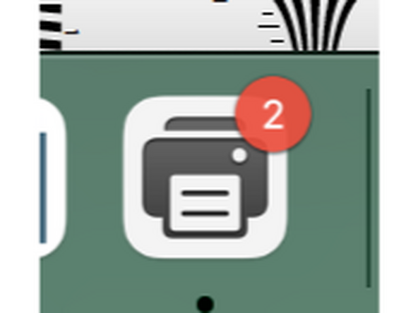 If your print is taking longer than expected, you can monitor the print status by clicking on the printer icon near the dock