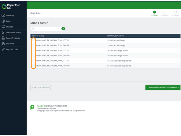 Select the correct print workflow.