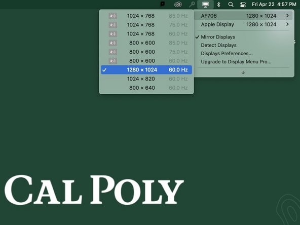 Adjust both the built-in display and the attached display or projector quickly.