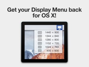 Install and use "Display Menu" app on a Mac