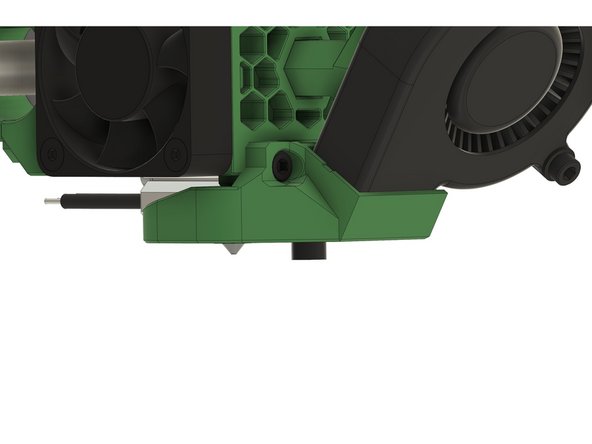 Align the hole on the back of the fan shroud with the hole on the LGX cover.