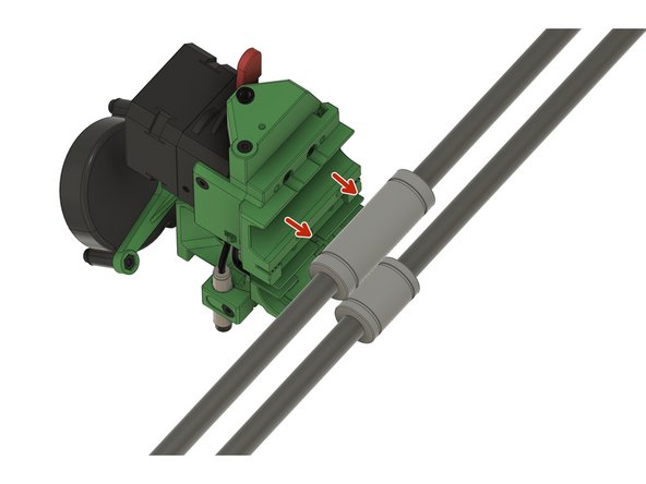 Align the bearings with the x-carriage back.