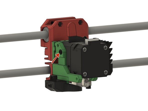 Lockern Sie die M3x8mm Zylinderkopfschraube an der Seite.