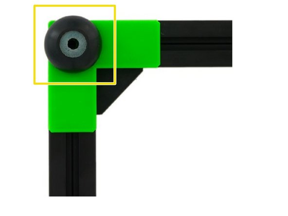 Place an L-bracket on the corner (see Fig. 2).