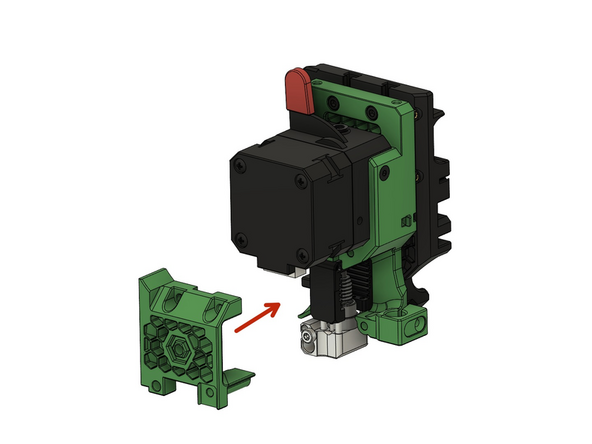 Bringen Sie die LGX-Abdeckung an der Vorderseite des LGX-Halter an.