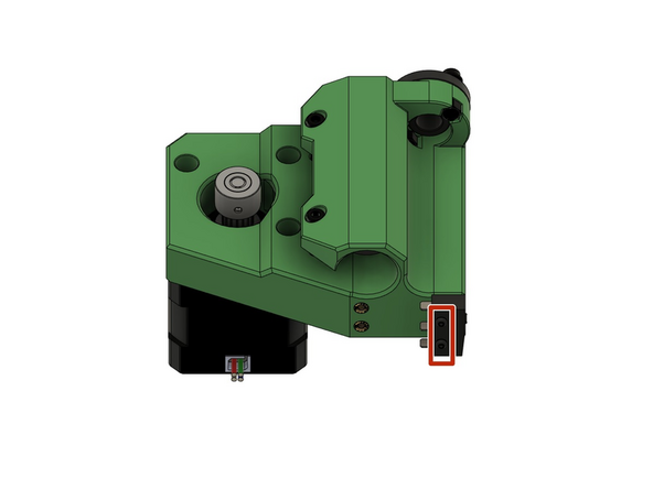 Sichern Sie diesen mit 2x  M2x10mm Linsenkopfschrauben.