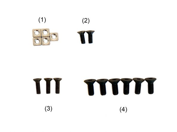(1) 5x M3 Vierkantmuttern