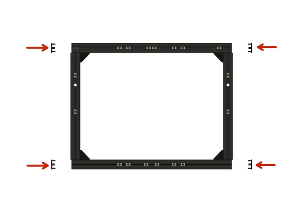 Bereiten Sie nun die 4x Endkappen vor, indem Sie den Mittelteil um die Hälfte (z.B. mithilfe eines Seitenschneiders) kürzen.