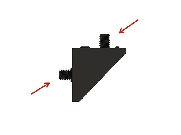 Schrauben Sie diese mit 2x Nutensteinen lose an den Eckwinkel.
