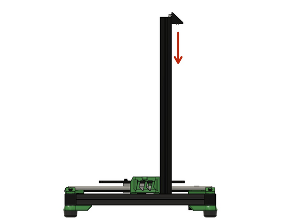 Schieben Sie den Eckwinkel in den hinteren Schlitz des z-Profils.