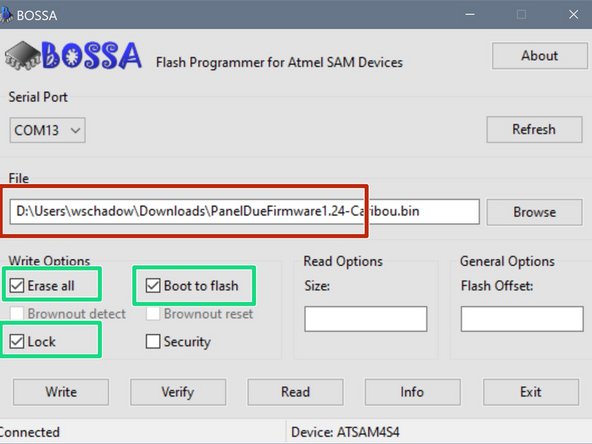Browse for the correct firmware you have downloaded in a previous step